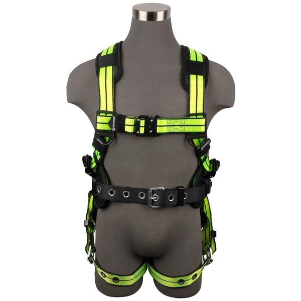 Safewaze PRO+ Construction Harness: 1D, QC Chest, TB Legs, 3X, No Side D-Rings 021-1439